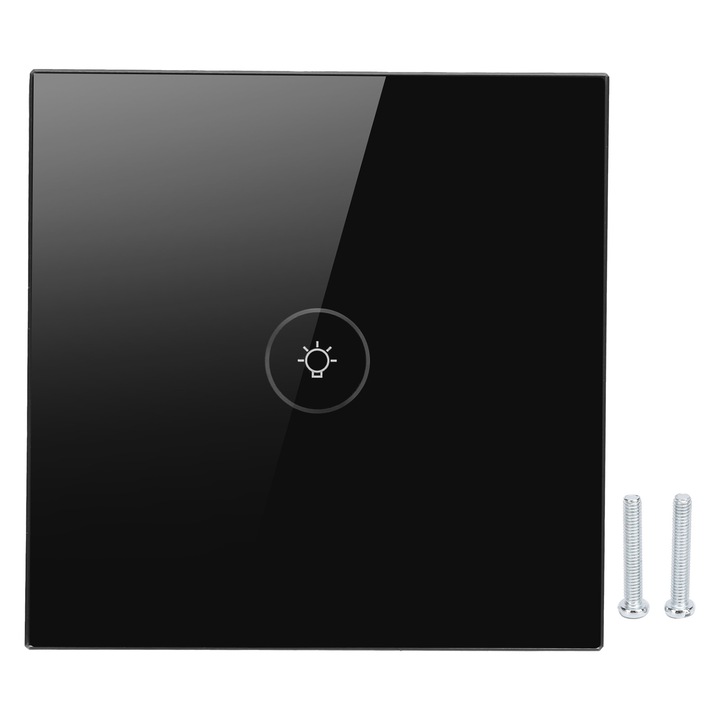 Intrerupator inteligent 1 Gang WiFi cu panou tactil, control vocal prin aplicatie cu functie de temporizare pentru Tuya EU 110‑240V Endorose