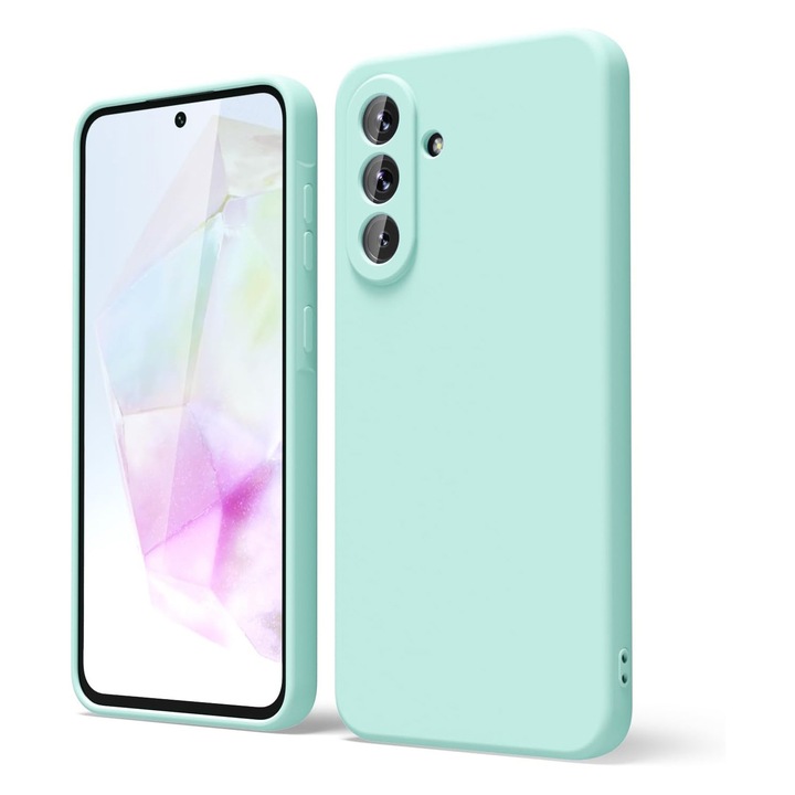 Калъф за Samsung Galaxy A56 Daden® Silicone Soft, Ultra Slim, Enhanced Protection, Microfiber Interior, Mint Green