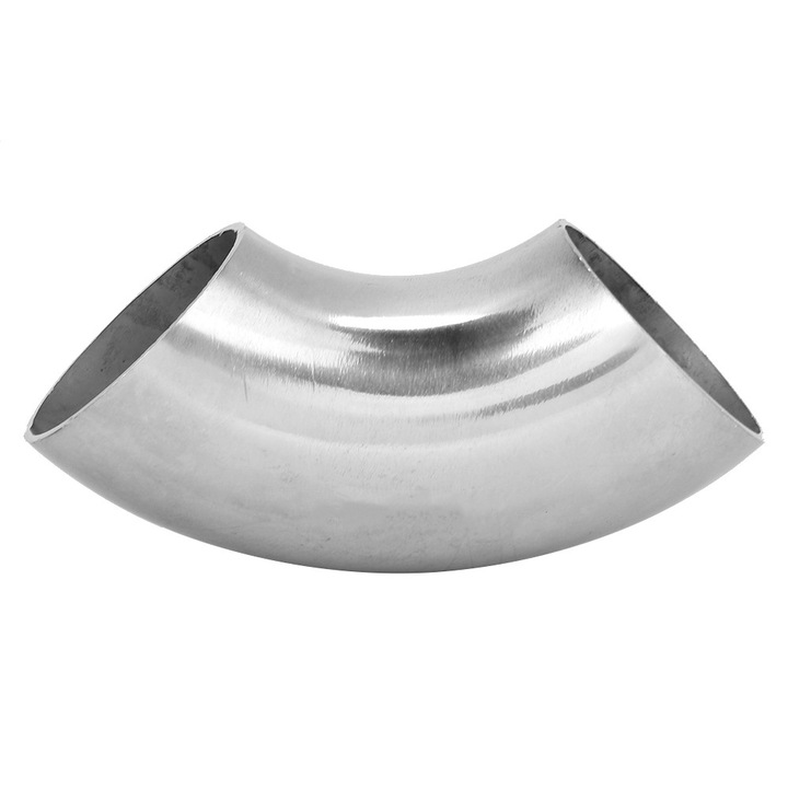 Rozsdamentes acél kipufogó könyök, 90 fokos, 44 mm, 1,75 hüvelyk, hajlított csőcsatlakozó