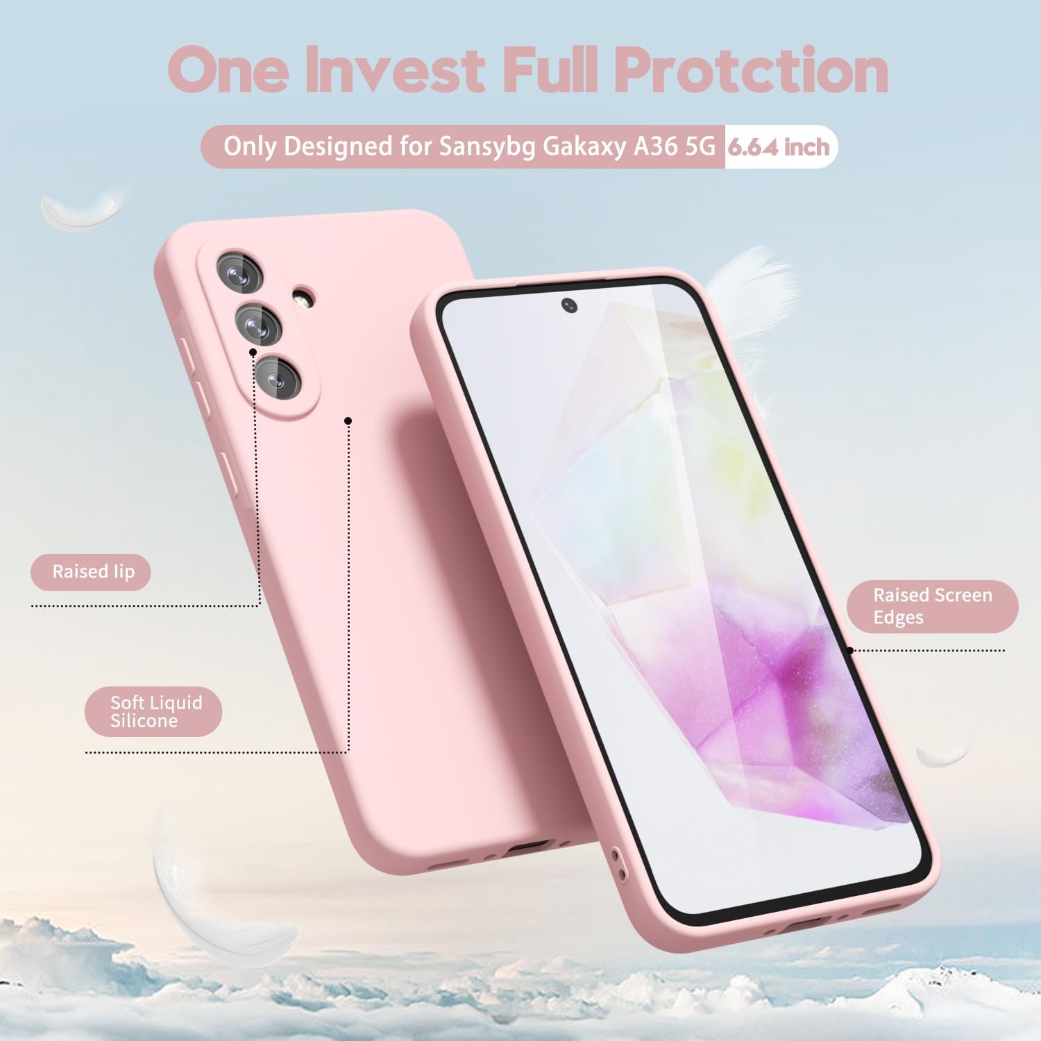 Husa pentru Samsung Galaxy A26 Daden® Silicon Soft, Ultra Slim, Protectie sporita, Interior de microfibra, Roz