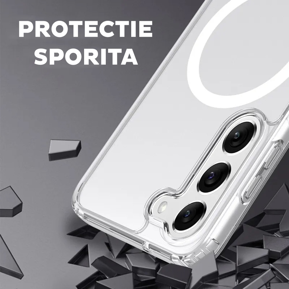Husa pentru Samsung Galaxy A56 5G Ultra Daden® MagSafe, Clear Case, Atasare Magnetica, Antisoc, Transparent
