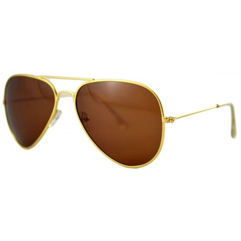 Ochelari de soare Aviator maro deschis cu Auriu Polarizati Ochelari de soare Aviator maro deschis cu Auriu Polarizati