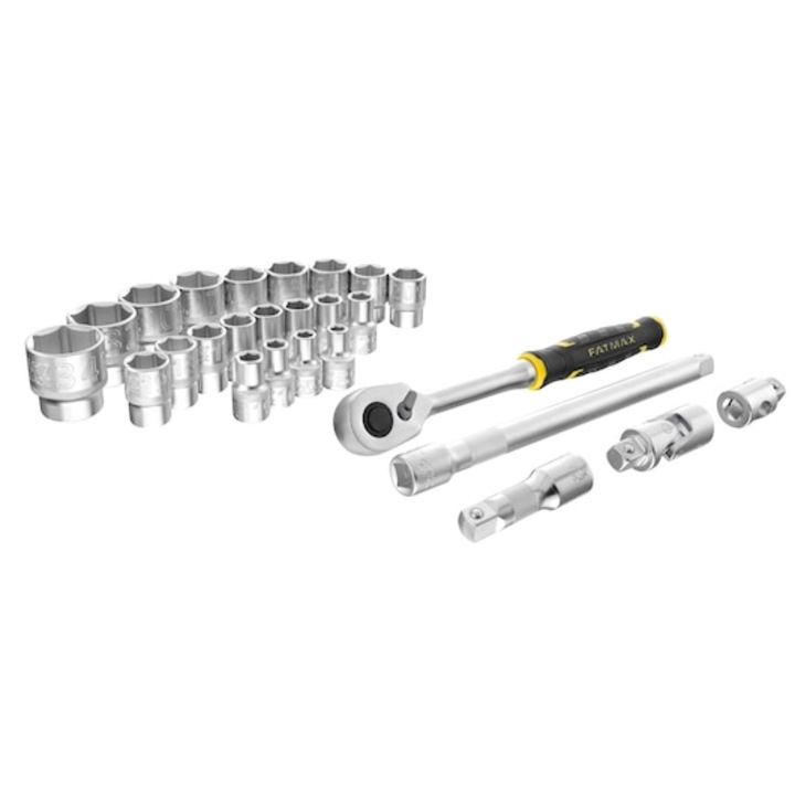 Комплект вложки STANLEY FATMAX FMMT98103-1, 26 части, 1/2 инча, PRO-STACK свързаност за мобилни решения, Прозрачен капак за бърза идентификация