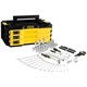 Комплект инструменти за автомобил STANLEY FATMAX FMMT98107-1, 3 чекмеджета, 126 части, 1/4 и 1/2 инча, PRO-STACK свързаност за мобилни решения, Двуматериален тресчотка 120 зъба, X-Knurl MaxiDrive вложки, Сгъваема дръжка, Място за съхранение PRO-STACK
