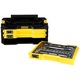 Комплект инструменти за автомобил STANLEY FATMAX FMMT98107-1, 3 чекмеджета, 126 части, 1/4 и 1/2 инча, PRO-STACK свързаност за мобилни решения, Двуматериален тресчотка 120 зъба, X-Knurl MaxiDrive вложки, Сгъваема дръжка, Място за съхранение PRO-STACK