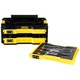 Комплект инструменти за автомобил STANLEY FATMAX FMMT98107-1, 3 чекмеджета, 126 части, 1/4 и 1/2 инча, PRO-STACK свързаност за мобилни решения, Двуматериален тресчотка 120 зъба, X-Knurl MaxiDrive вложки, Сгъваема дръжка, Място за съхранение PRO-STACK