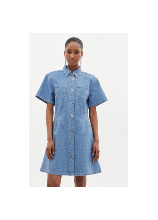 Rochie dama, Custommade, 303620066, Bumbac, Albastru, Albastru