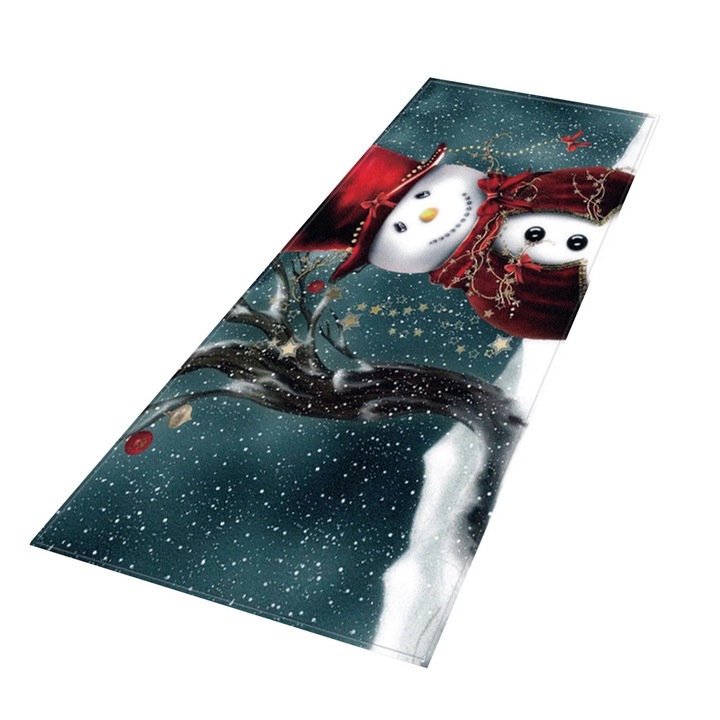 Коледни килими, 40x120 см, многоцветни, комплект от 1 брой