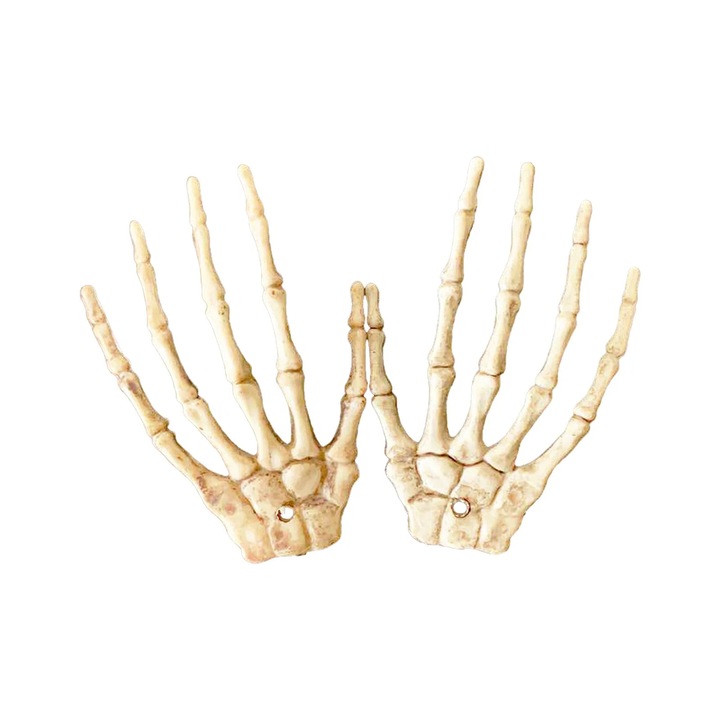Maini schelet Halloween ZYBLSSBB plastic 15.5x10cm set 2 bucti