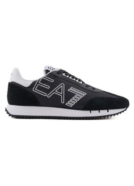 Мъжки спортни обувки Emporio Armani EA7, Винтидж, Черен/Бял,, X8X101-XK257-U448, Черен