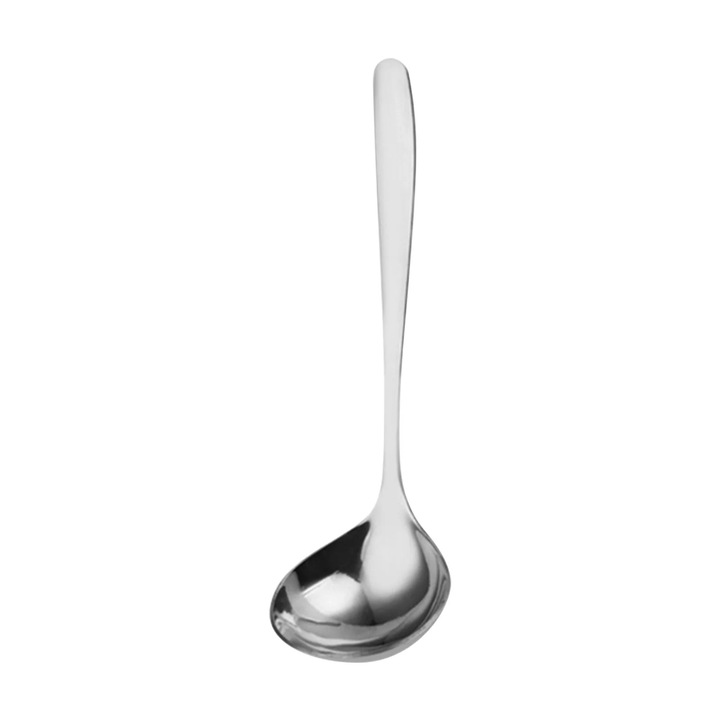 Lingura supa inox grosime mare 19.3x6cm, 17.3x6cm, set 2 bucati