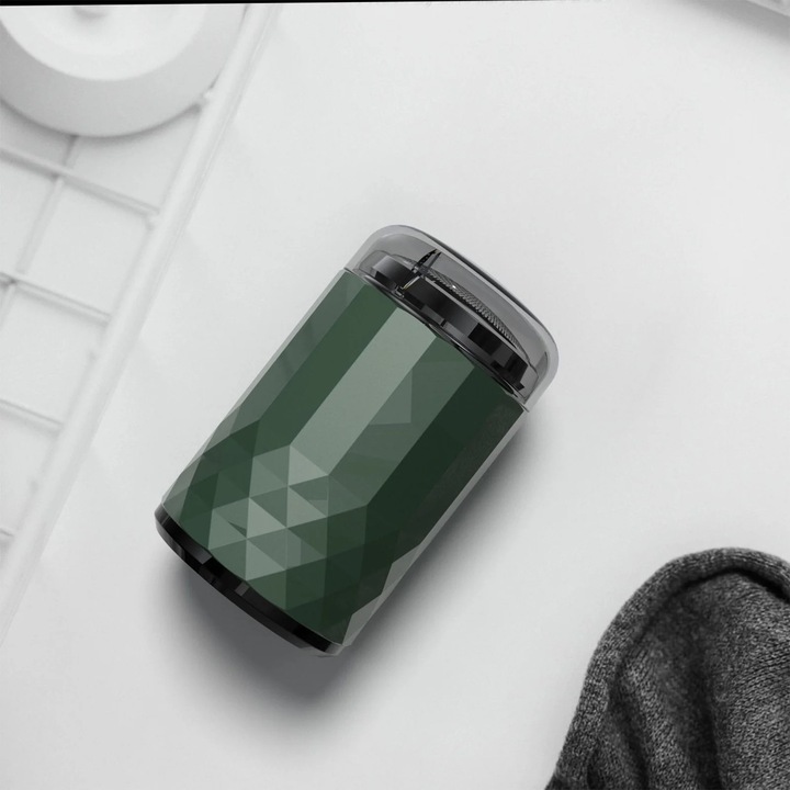YANYXR hordozható elektromos borotva, zöld, 7x4x4cm, USB újratölthető