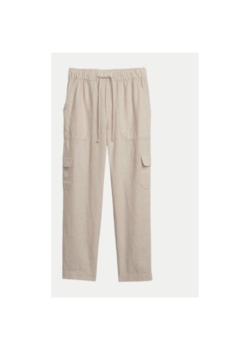 Pantaloni dama, Gap, 304508486, In/Viscoza, Bej, Bej, XS