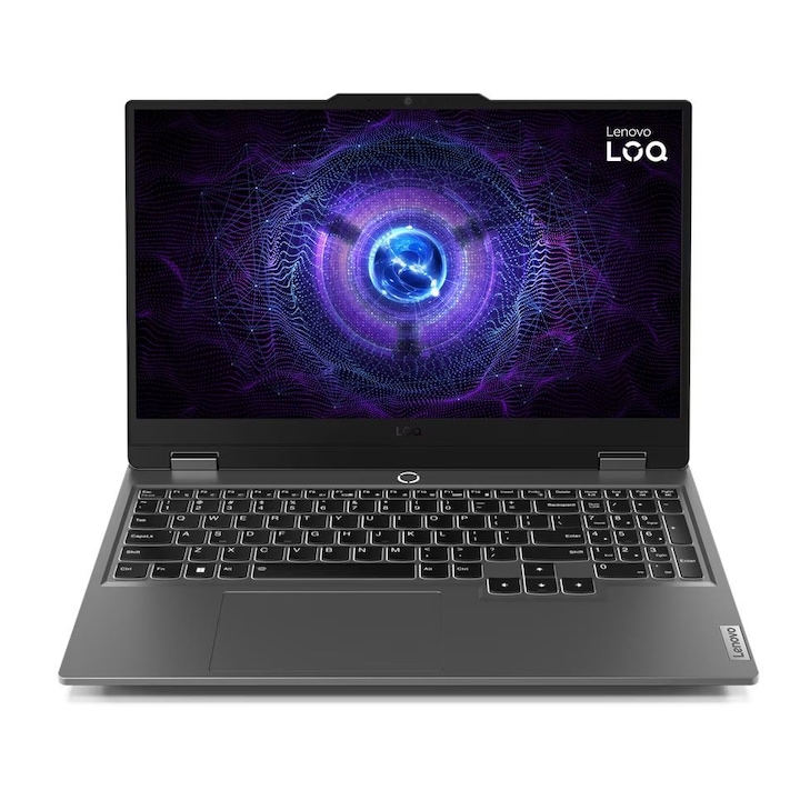 Лаптоп Lenovo LOQ 15ARP9 с AMD Ryzen 7 7435HS (3.1/4.5GHz, 16M), 32 GB, 512GB M.2 NVMe SSD, NVIDIA RTX 4050 6GB GDDR6 DLSS 3, Windows 11 Home, Сив