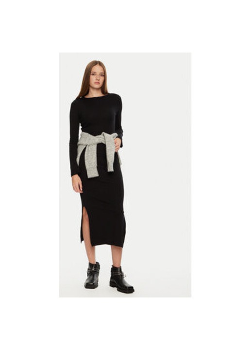 Дамска рокля, Brave Soul, 304576669, Памук/Найлон, Черна, Черен