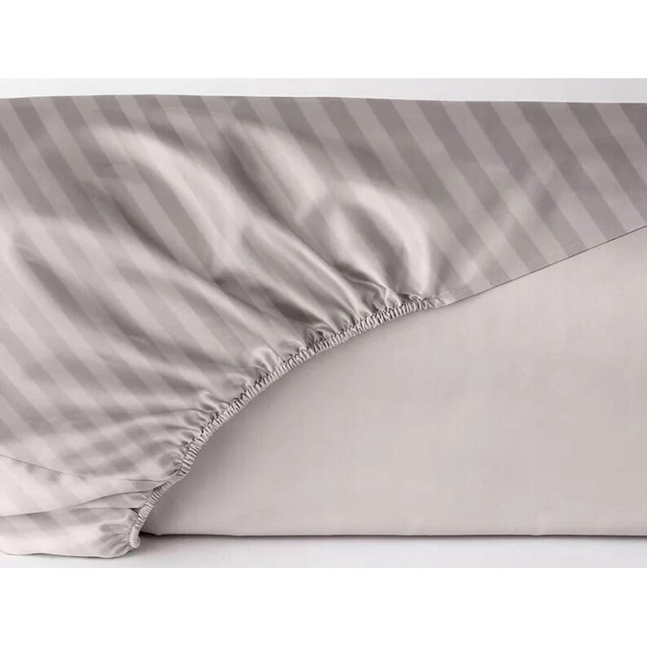 MARO HOME lepedő adamaszk latte, 140x200cm, hipoallergén, 25cm matrachoz