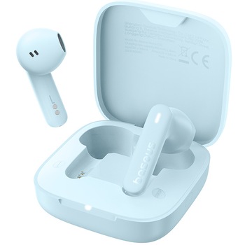 Casti In-Ear Baseus Bowie E16, True Wireless, Bluetooth, IPX4, Autonomie 30 ore, Albastru