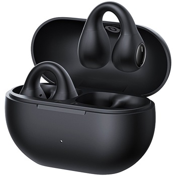 Casti Open-Ear Baseus Bass 15 Clip, True Wireless, Bluetooth 5.4, Dual-Mic ENC, Autonomie 30 ore, Negru