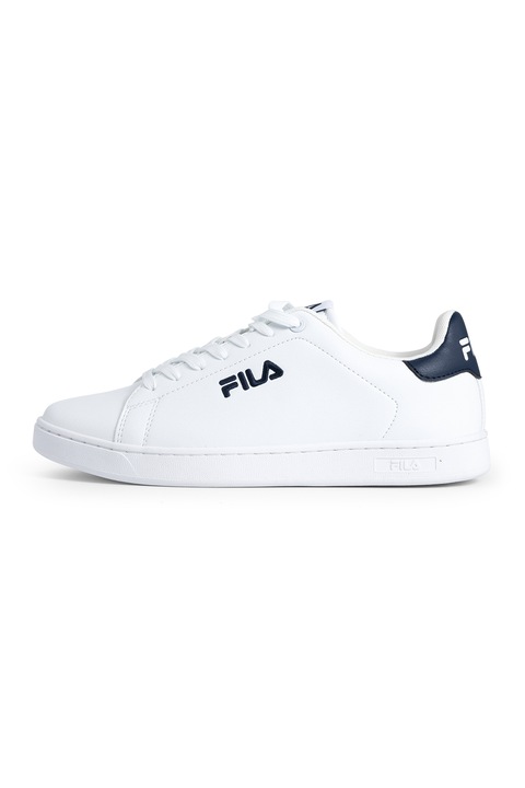 Fila, Pantofi sport cu broderie logo, Alb/Bleumarin