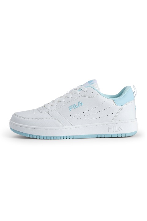Fila, Pantofi sport de piele ecologica Rega, Alb/Albastru glaciar