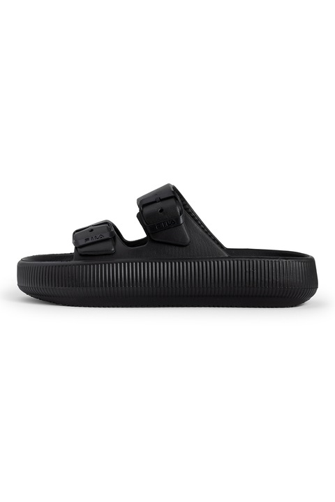 Fila, Vastag talpú csatos papucs, Fekete, 37