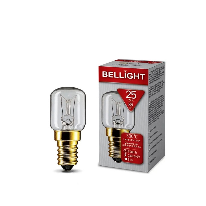 Класическа крушка BELLIGHT E14, 25W, 230V, прозрачна, топла светлина, клас G