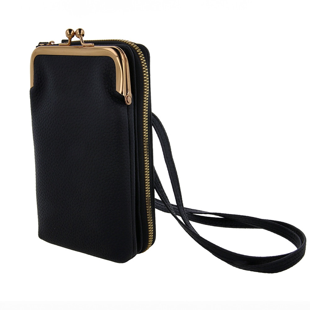 Husa Universala 2 in 1 compatibila Cubot, OPTIM SOLUTION, Eleganta, Geanta Telefon, Stylish, Husa Detasabila pentru Telefon, Portofel pentru Card, Bani, Monede, Diverse Ocazii, Tinute, Piele Ecologica Premium, Design Modern, Buzunar Fermoar, Negru