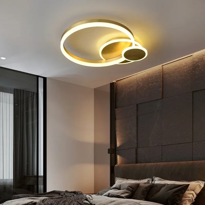 Sueva® LED полилей с 2.4G wifi дистанционно управление светлина/студено/топло/неутрално регулируем интензитет КОД:T2232 ЗЛАТО