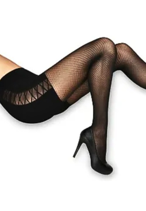 Dres Penti 30 DEN – Opac, Lucios, Imprimeu romburi, Culoare Bej L/3 (42-44)