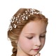 Agrafa de par pentru mireasa, accesorii de par, perle, cristale, multicolor, 36x2.5cm, set 1 bucata