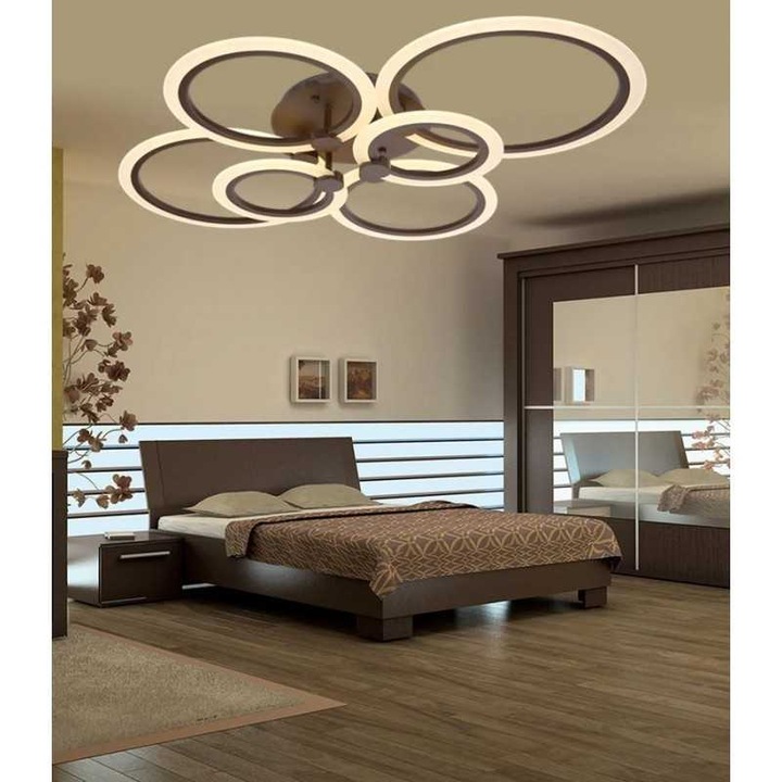 Lustra Sueva® LED Telecomanda wifi 2.4G lumina/rece/calda/neutra intensitate reglabila Maro