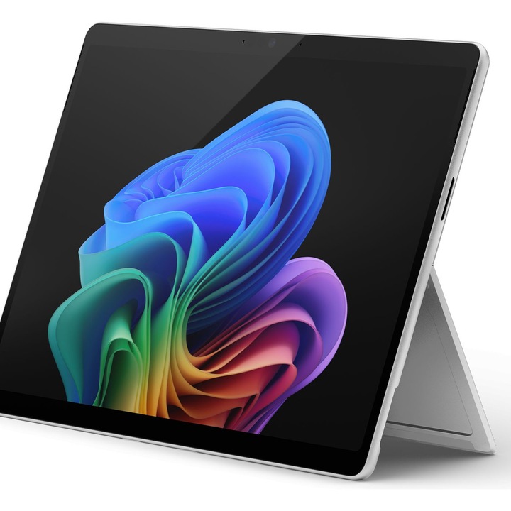 Лаптоп Microsoft Surface Pro 11 с Qualcomm Snapdragon X Plus X1P-64-100 (3.4GHz, 42M), 16 GB, 512GB M.2 NVMe SSD, Qualcomm Snapdragon X Adreno X1-85, Windows 11 Home, Сребрист