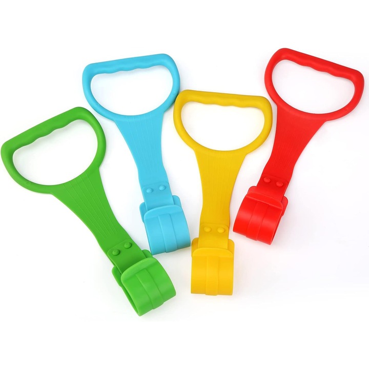 Set 4 inele sustinere patut bebelus, PsAyl®, ABS/Textil, 9 x 19.8 cm, Multicolor