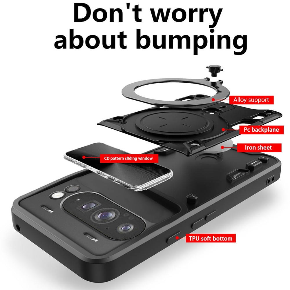 Husa pentru Xiaomi Poco F8 Ultra, SKYDDAR INNOVATION, CamGuard Pro, Inel Magnetic, Protectie Camera, set cu sticker, Negru