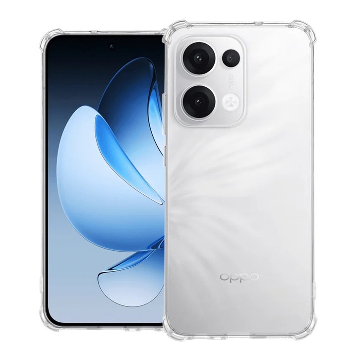 Husa Clear Anti-Soc pentru Oppo Reno13, Protectie Colturi AirBag, Rezisntenta Socuri si Zgarieturi, Design Slim, Transparenta