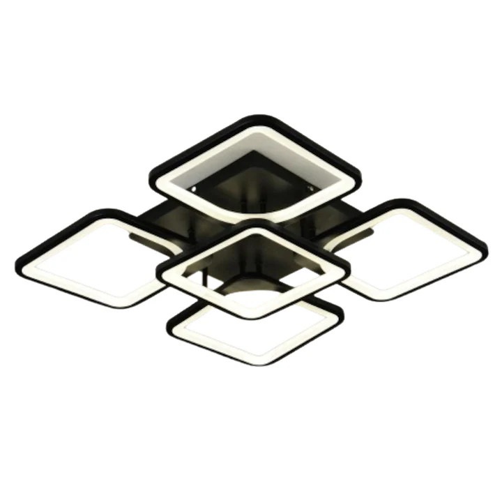 LED полилей JIJU® с 2.4G wifi дистанционно управление с 3 функции светло/студено/топло/неутрално, Черен