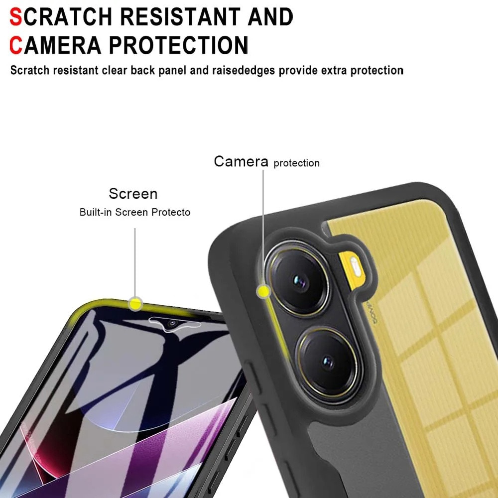 Set 360: Husa cu folie integrata pentru Poco X8 Pro Protectie 360 fata / spate - negru