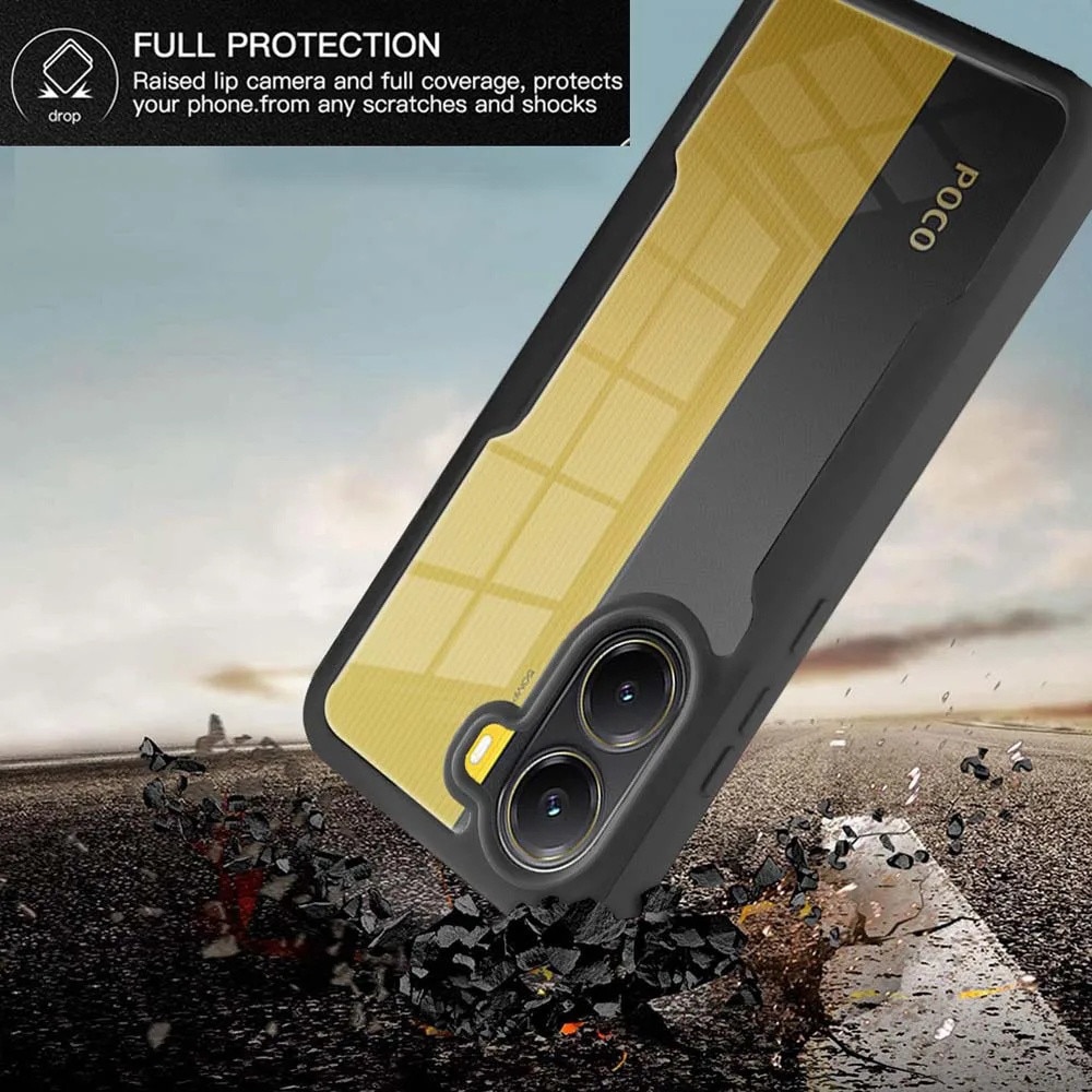 Set 360: Husa cu folie integrata pentru Poco X8 Pro Protectie 360 fata / spate - negru