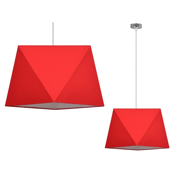 Висяща лампа, лек дом, диамант, дизайн, регулируема дължина на окачване, модерен дизайн, качествен материал, дълготраен, обща височина 95 см, ширина 43 см