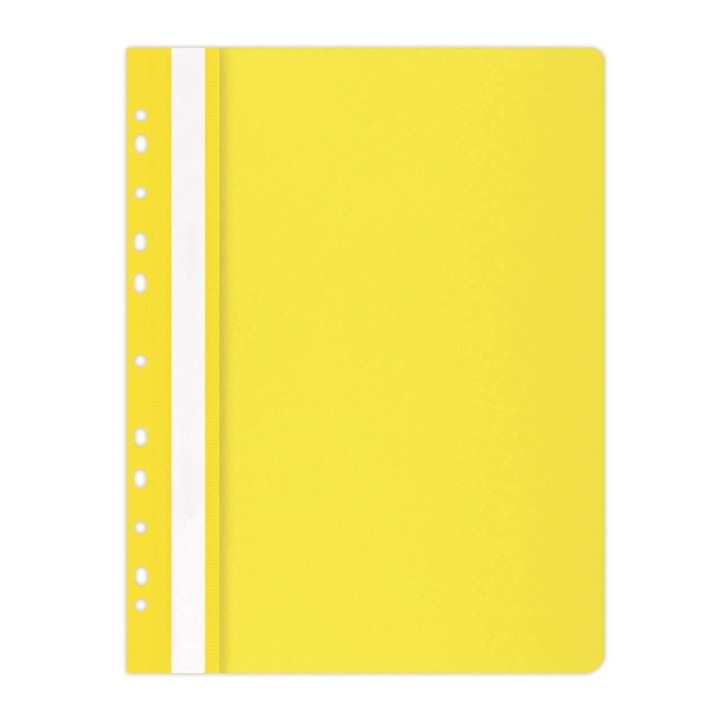 Dosar din plastic cu sina si multiperforatii OFFICE Products, galben