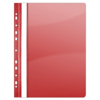 Dosar din plastic cu sina si multiperforatii DONAU Quality, rosu, 10 bucati/set Dosar din plastic cu sina si multiperforatii DONAU Quality, rosu, 10 bucati/set