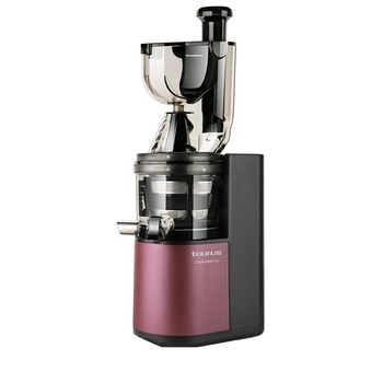 Storcator profesional de fructe si legume Taurus Liquajuice Pro. 200 W, 43 RPM, Recipient suc 1 l, 1 Viteza, Functie Reverse, Tub de alimentare dublu 75/35 mm.Rosu/Negru Storcator profesional de fructe si legume Taurus Liquajuice Pro. 200 W, 43 RPM, Recipient suc 1 l, 1 Viteza, Functie Reverse, Tub de alimentare dublu 75/35 mm.Rosu/Negru