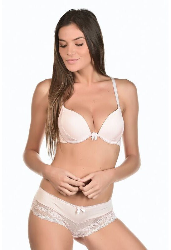 Set sutien cu push-up si slip2, Roz
