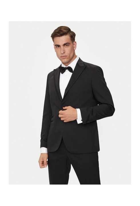 Мъжко яке, Karl Lagerfeld, 304133909, Вълна/Полиестер, Черно, Черен