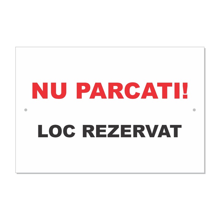 Placuta parcare din aluminiu, dimensiuni 30X20 cm