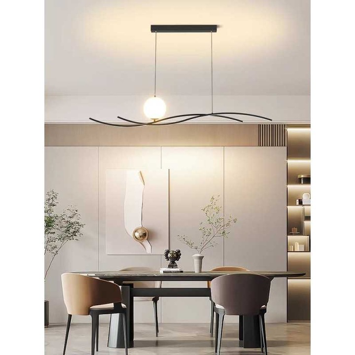 Lustra Sueva® LED cu Telecomanda wifi 2.4G lumina/rece/calda/neutra, dimabila, potrivita pentru orice incapere