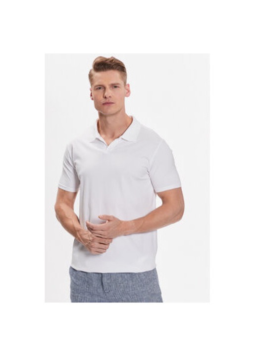 Férfi póló, Lindbergh, 301871286, Pamut, Fehér, Fehér