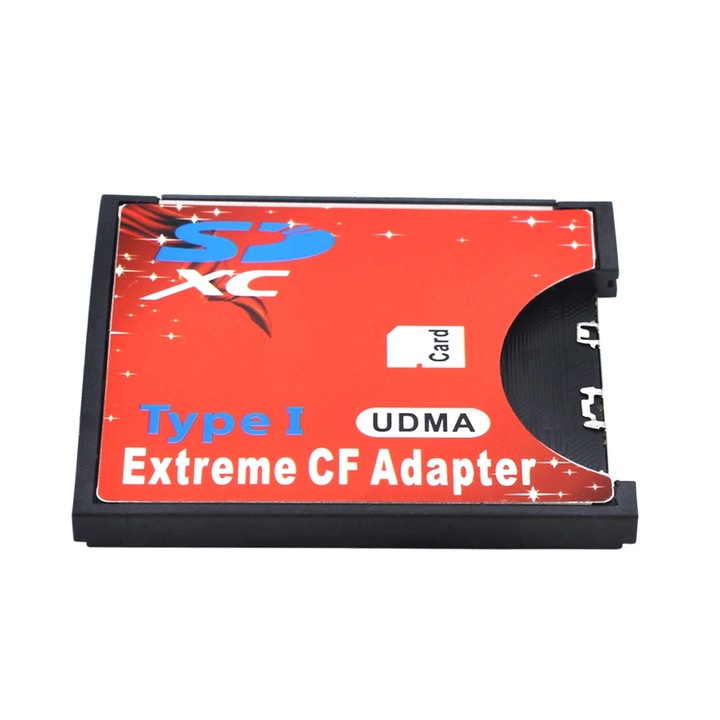 Адаптер SD към CF Тип I, 8MB-128GB, 42x36x3.3 мм