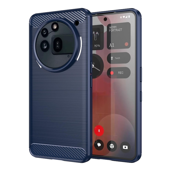 Case for Nothing Phone (3a) Pro Daden Carbon гъвкав удароустойчив, хибриден удароустойчив, син