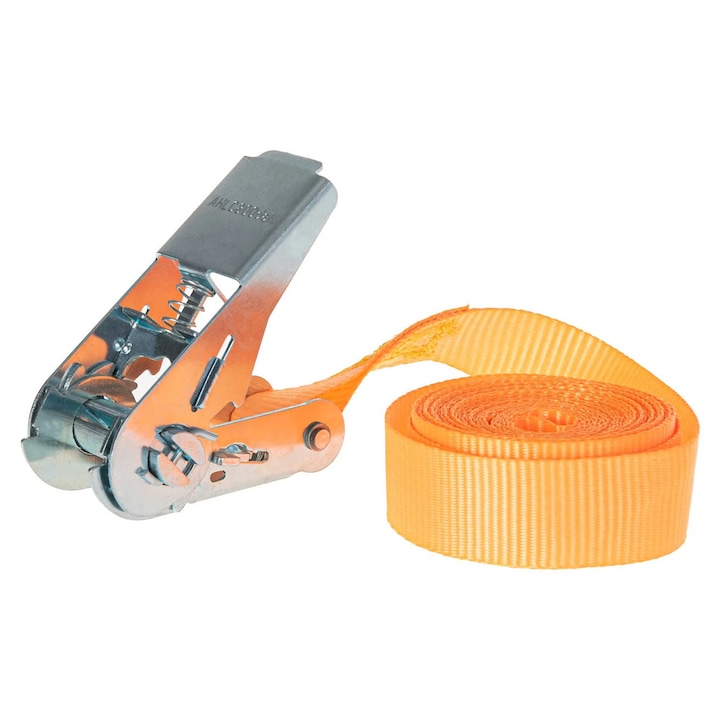 Chinga de ancorare cu clichet, 25 mm x 4 m, capacitate maxima 800 kg, Geko G03945